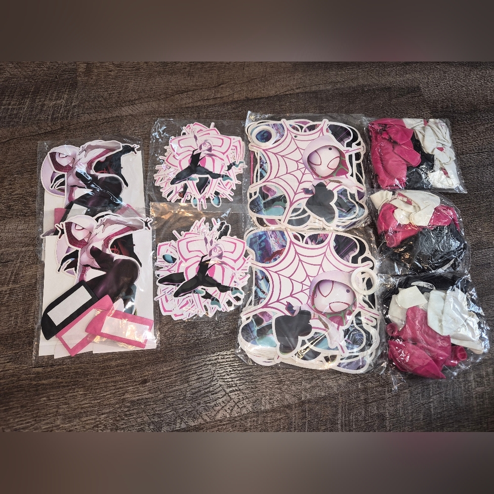 Spider Web Themed Stickers and Cutouts